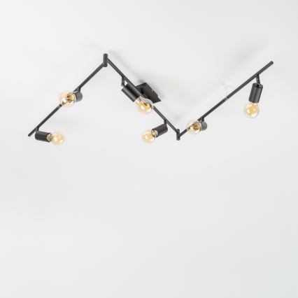 LED 6-Light Spotlight, 6x E27, 6.5W, 230V, Black