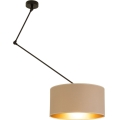 LED Adjustable Rod Pendant Light GORTA 1xE27/60W/230V Beige/Gold