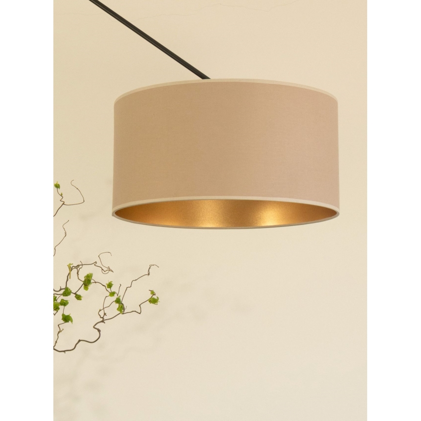 LED Adjustable Rod Pendant Light GORTA 1xE27/60W/230V Beige/Gold
