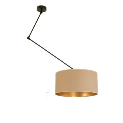 LED Adjustable Rod Pendant Light GORTA 1xE27/60W/230V Beige/Gold