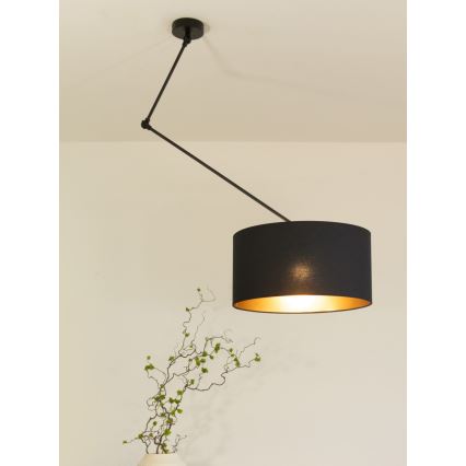 LED Adjustable Rod Pendant Light GORTA 1xE27/60W/230V Black/Gold