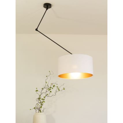 LED Adjustable Rod Pendant Light GORTA 1xE27/60W/230V White/Gold