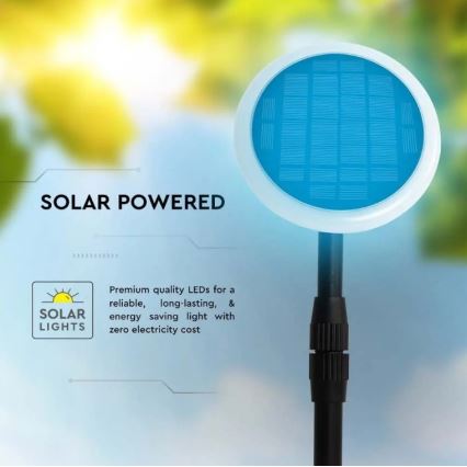 LED Adjustable solar lamp GARDEN LED/8W/5V 60-129 cm 3000K IP65