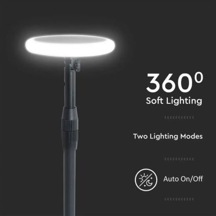 LED Adjustable solar lamp GARDEN LED/8W/5V 60-129 cm 3000K IP65