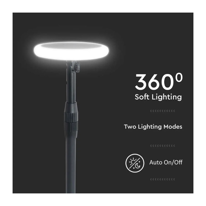 LED Adjustable solar lamp GARDEN LED/8W/5V 60-129 cm 3000K IP65