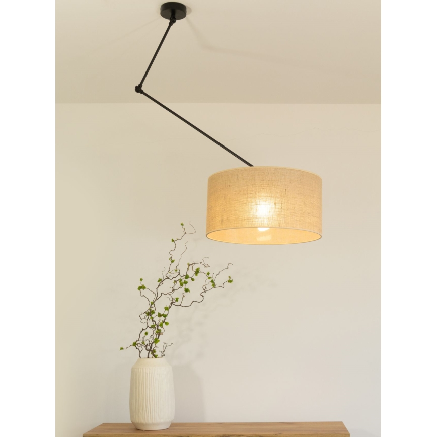 LED Adjustable Stem Pendant GORTA 1xE27/60W/230V jute