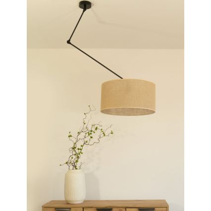 LED Adjustable Stem Pendant GORTA 1xE27/60W/230V jute