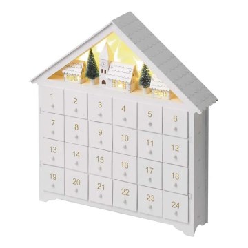 LED Advent calendar 8xLED/2xAA white