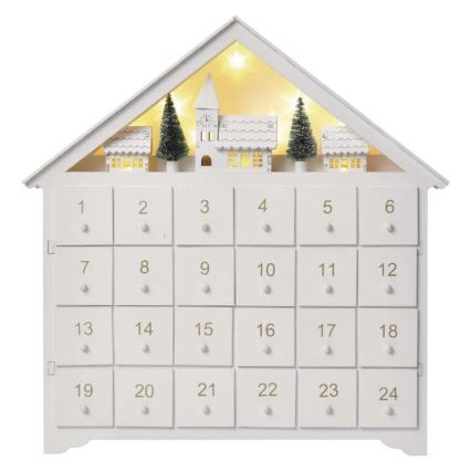 LED Advent calendar 8xLED/2xAA white
