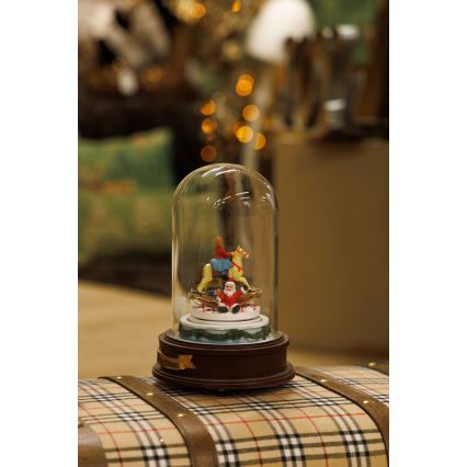 LED Animated Christmas decoration with music 8xLED/3xAAA warm white