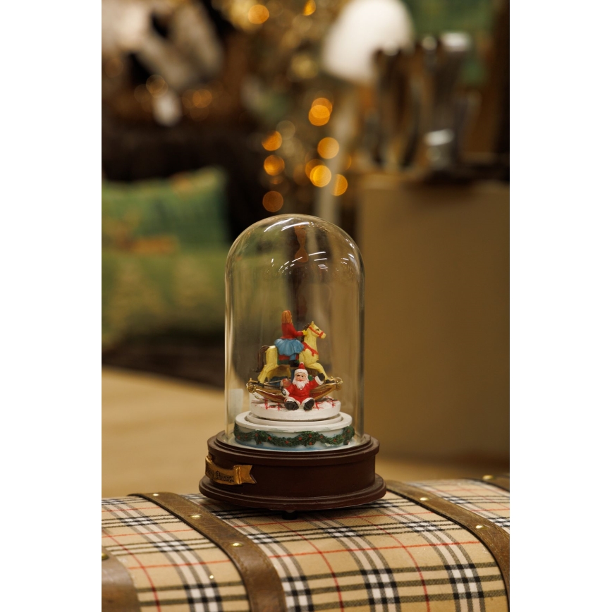 LED Animated Christmas decoration with music 8xLED/3xAAA warm white