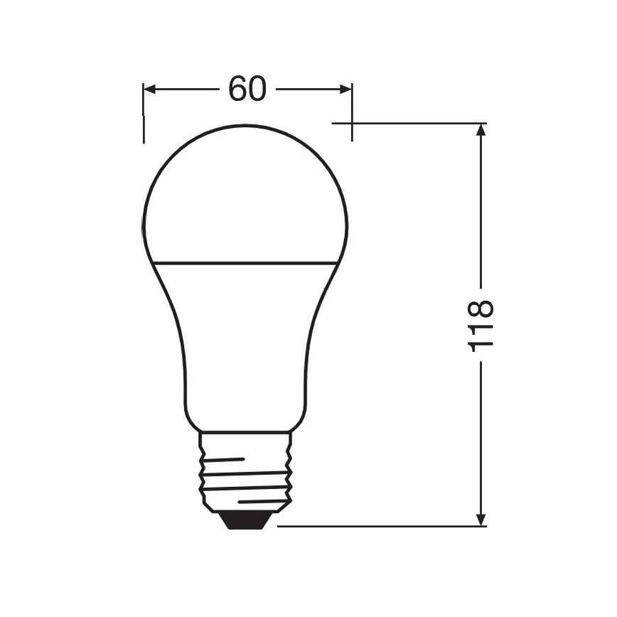LED Antibacterial bulb A100 E27/13W/230V 6500K - Osram