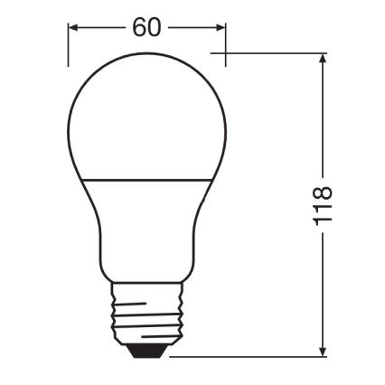 LED Antibacterial bulb A75 E27/10W/230V 6500K - Osram