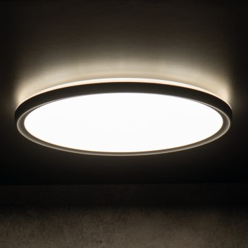 LED Bathroom ceiling light AZPO LED/22W/230V d. 42 cm IP54 black