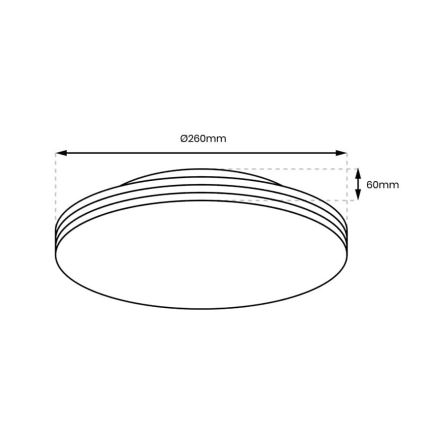LED Bathroom ceiling light BEVER LED/10W/230V 4000K d. 26 cm IP44