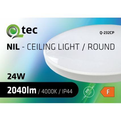 LED Bathroom ceiling light CIRCLE LED/24W/230V 4000K d. 37 cm IP44 white