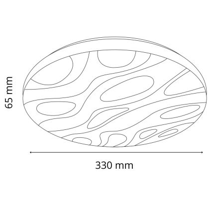LED Bathroom ceiling light CLOUD LED/18W/230V d. 33 cm IP44