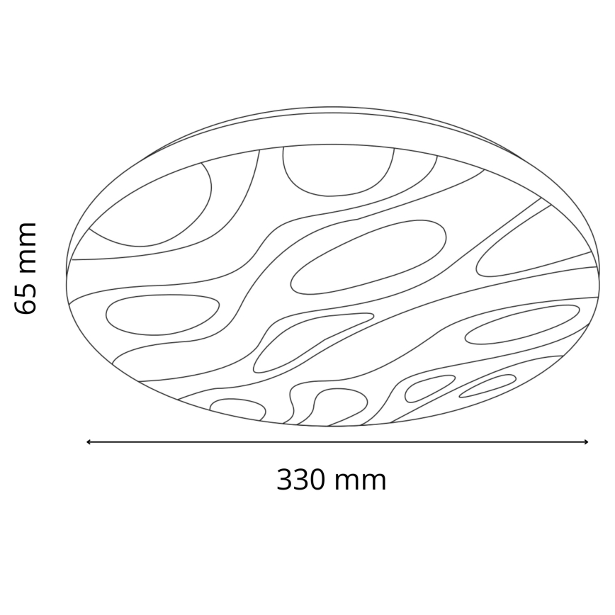LED Bathroom ceiling light CLOUD LED/18W/230V d. 33 cm IP44