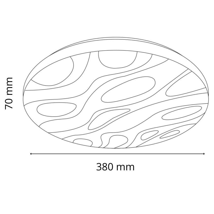 LED Bathroom ceiling light CLOUD LED/24W/230V d. 38 cm IP44