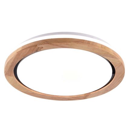 LED Bathroom ceiling light DAREK LED/24W/230V d. 39 cm IP44 oak