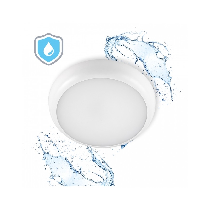 DEFENDER LED Bathroom Ceiling Light, 12/18/24W (230V), 3000/4000/6500K, IP65, Ø 30 cm, White