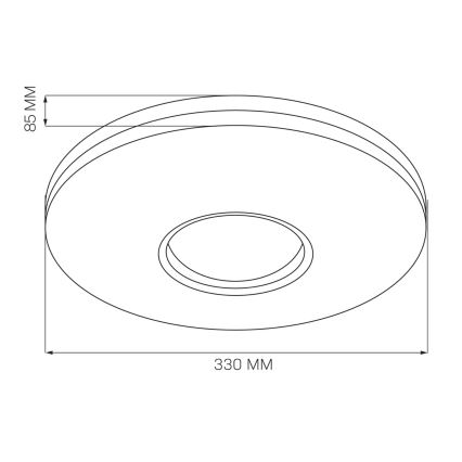 LED Bathroom ceiling light DETROIT LED/18W/230V d. 33 cm IP44