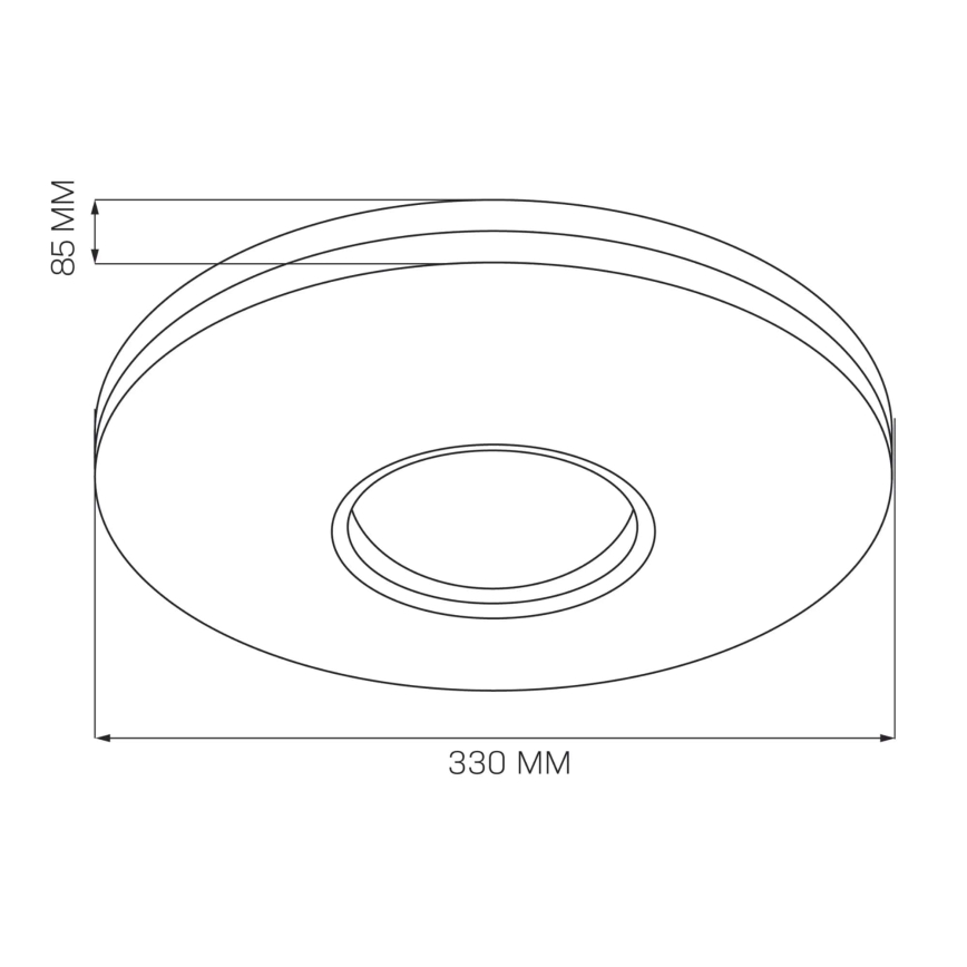 LED Bathroom ceiling light DETROIT LED/18W/230V d. 33 cm IP44