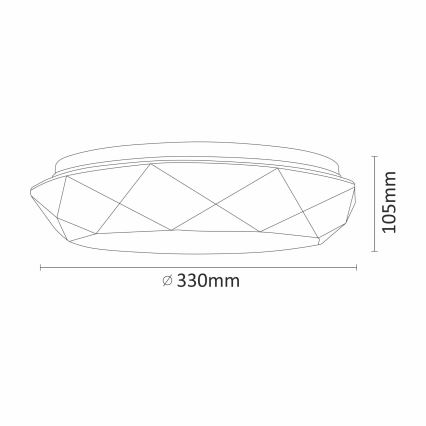 LED Bathroom ceiling light GALAXY LED/17W/230V IP44