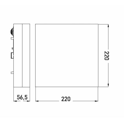 LED Bathroom ceiling light LED/12W/230V 3000/4000/6000K 22x22 cm IP44