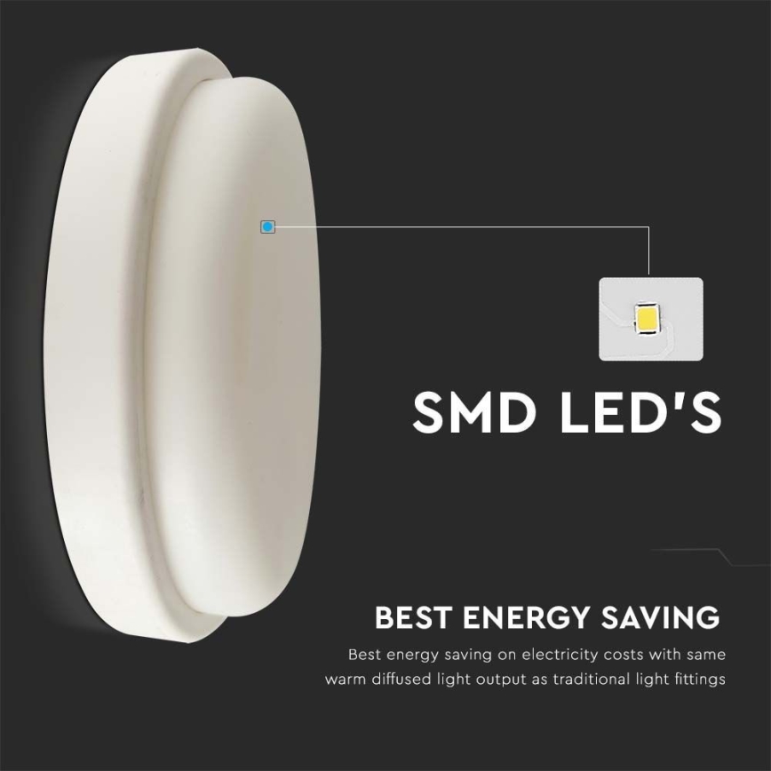 LED Bathroom ceiling light LED/12W/230V 3000K IP54