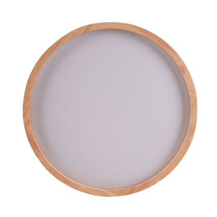 LED Wooden Bathroom Ceiling Light, 12W/230V, Ø 27 cm, IP44, Oak