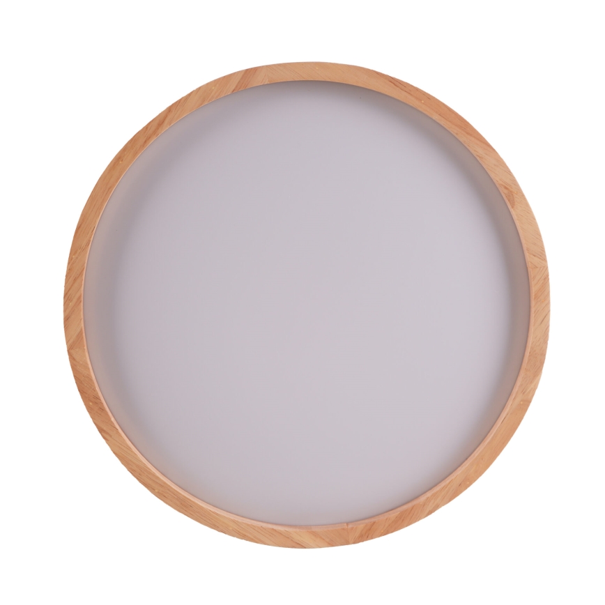 LED Wooden Bathroom Ceiling Light, 12W/230V, Ø 27 cm, IP44, Oak