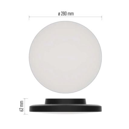 LED Bathroom ceiling light LED/15W/230V 3000/4000/5700K IP55 black