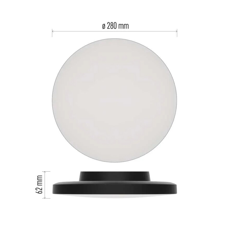 LED Bathroom ceiling light LED/15W/230V 3000/4000/5700K IP55 black