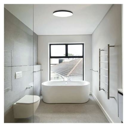 LED Bathroom ceiling light LED/18W/230V 3000/4000/5700K IP55 black