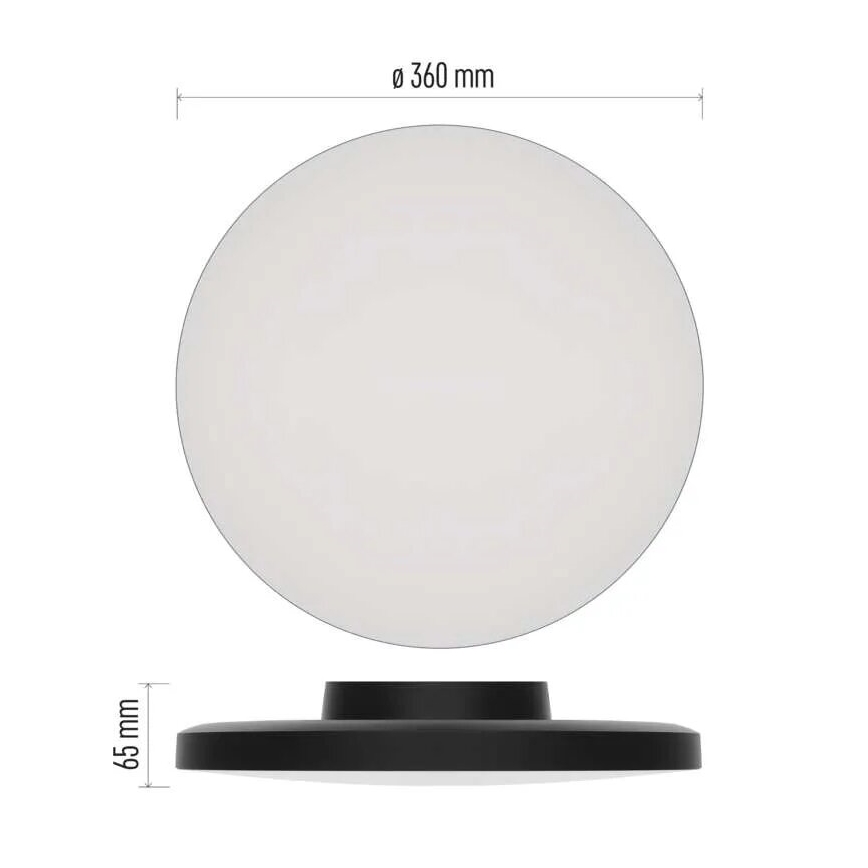 LED Bathroom ceiling light LED/18W/230V 3000/4000/5700K IP55 black