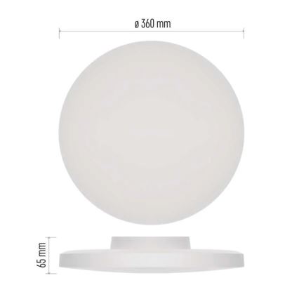LED Bathroom ceiling light LED/18W/230V 3000/4000/5700K IP55 white