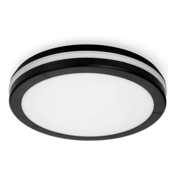 LED Bathroom ceiling light LED/18W/230V 3000/4000/6500K IP65 d. 30 cm black