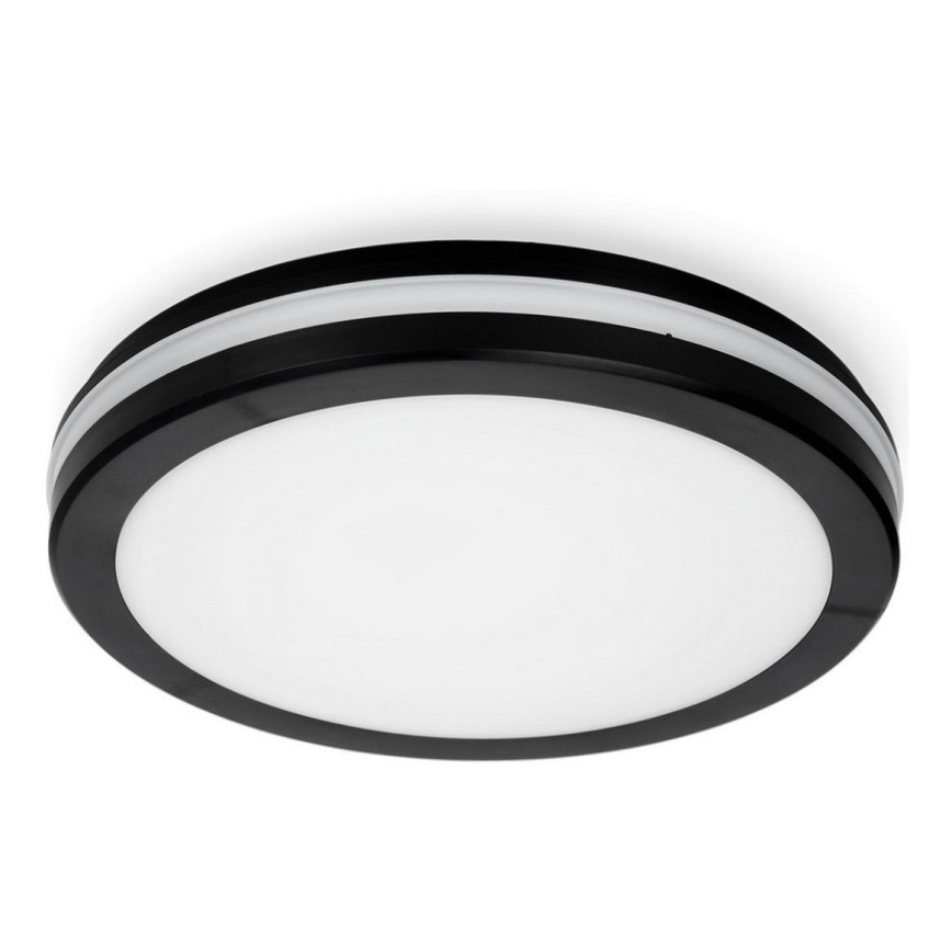 LED Bathroom ceiling light LED/18W/230V 3000/4000/6500K IP65 d. 30 cm black
