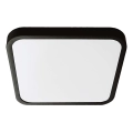 LED Bathroom ceiling light LED/18W/230V 3000K IP44 25x25 cm black