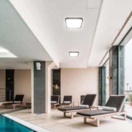 LED Bathroom ceiling light LED/18W/230V 4000K IP44 black