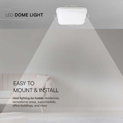 LED Bathroom ceiling light LED/18W/230V 4000K IP44 white