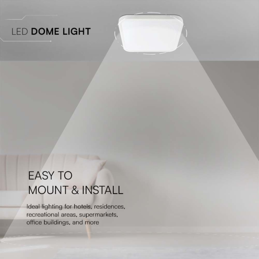 LED Bathroom ceiling light LED/18W/230V 4000K IP44 white