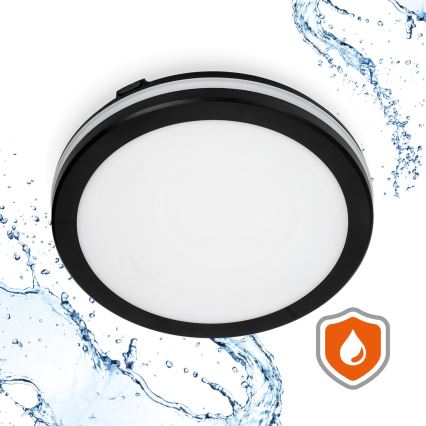 LED Bathroom ceiling light LED/18W/230V 3000/4000/6500K IP65 d. 30 cm black