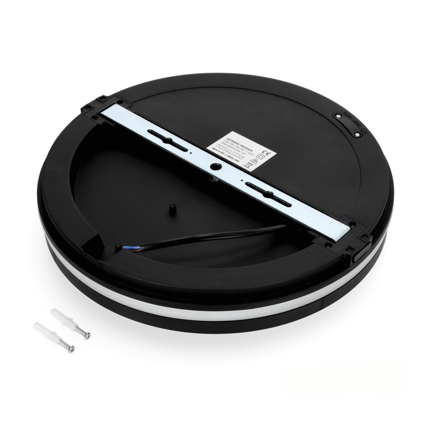 LED Bathroom ceiling light LED/18W/230V 3000/4000/6500K IP65 d. 30 cm black