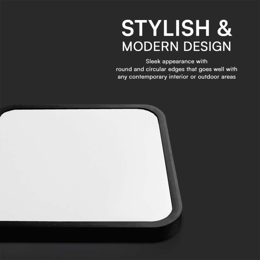 LED Bathroom ceiling light LED/24W/230V 3000K IP44 black