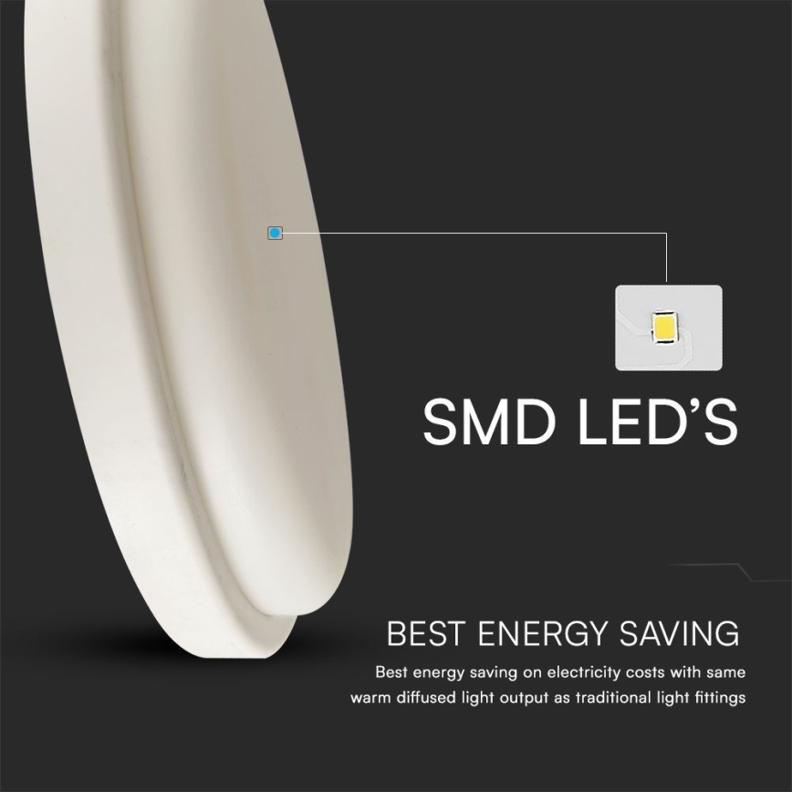 LED Bathroom ceiling light LED/24W/230V 3000K IP54 d. 24 cm