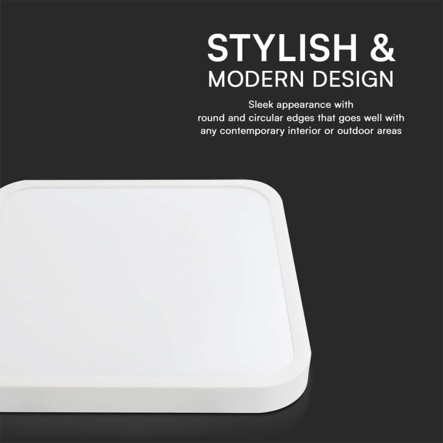 LED Bathroom ceiling light LED/24W/230V 4000K IP44 white