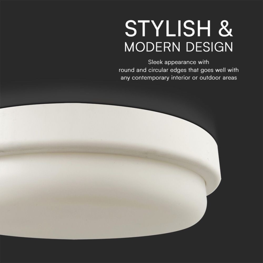 LED Bathroom ceiling light LED/24W/230V 4000K IP54 d. 24 cm