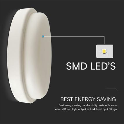 LED Bathroom ceiling light LED/24W/230V 4000K IP54 d. 24 cm